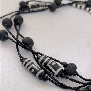 African tribal seed bead layering Necklace